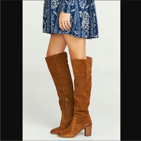 Steve Madden Shoes - Steve Madden Brown Suede Leather Palisade Over the Knee Heeled Boots
